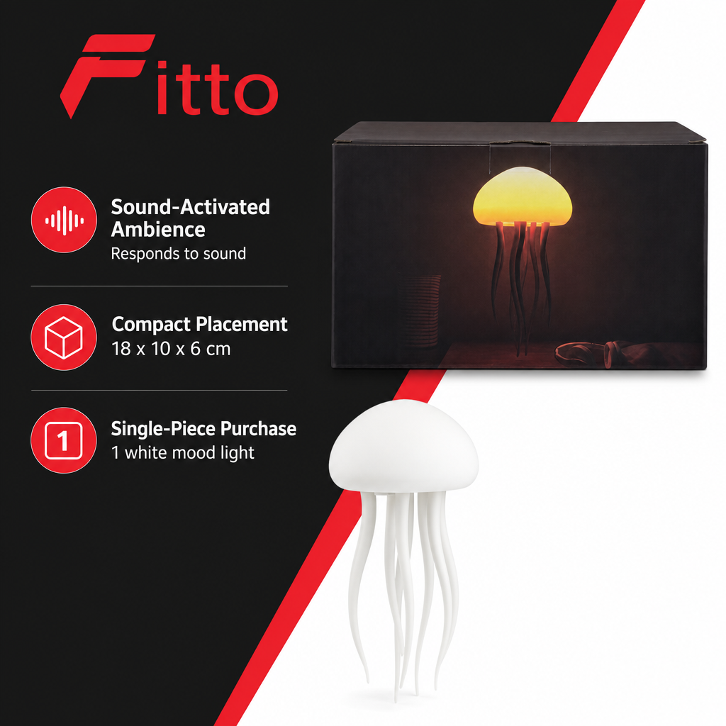 96 Pieces White Sound-Activated Colour Mood Light, 1 Piece, 18 x 10 x 6 cm