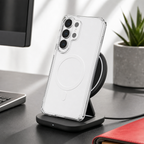 96 Pieces Crystal Clear Magnetic Phone Cases for S26+ with Wireless Charging Ring and Raised Camera Protection
