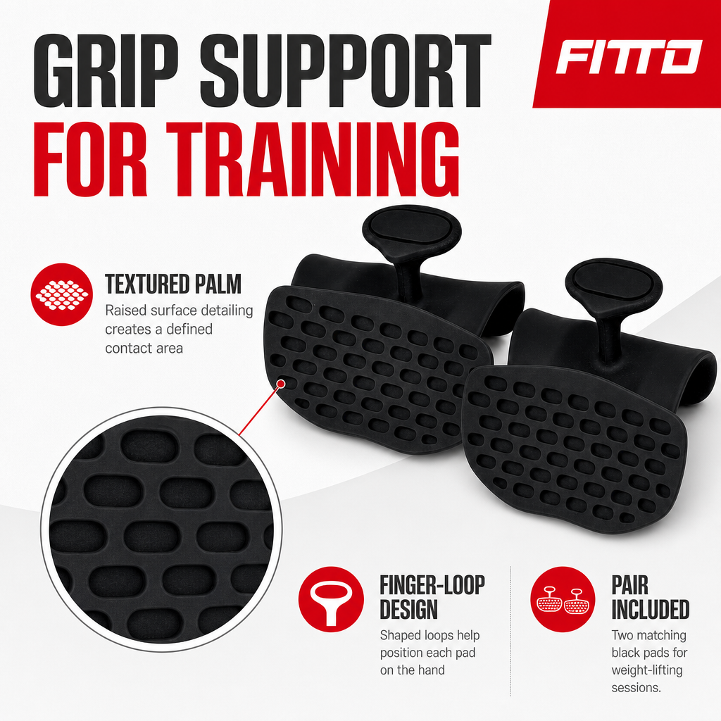 96 Pieces Silicone Palm Grip Pads for Weight Lifting and Gym, Textured Anti-Slip Hand Support Pair, Black