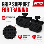 96 Pieces Silicone Palm Grip Pads for Weight Lifting and Gym, Textured Anti-Slip Hand Support Pair, Black