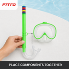 96 Pieces Swimming Mask and Snorkel Set, Green, 1 Set