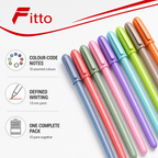 120 Pieces Ball Pens, 1.0 mm Medium Point, Assorted Colours, Pack of 10