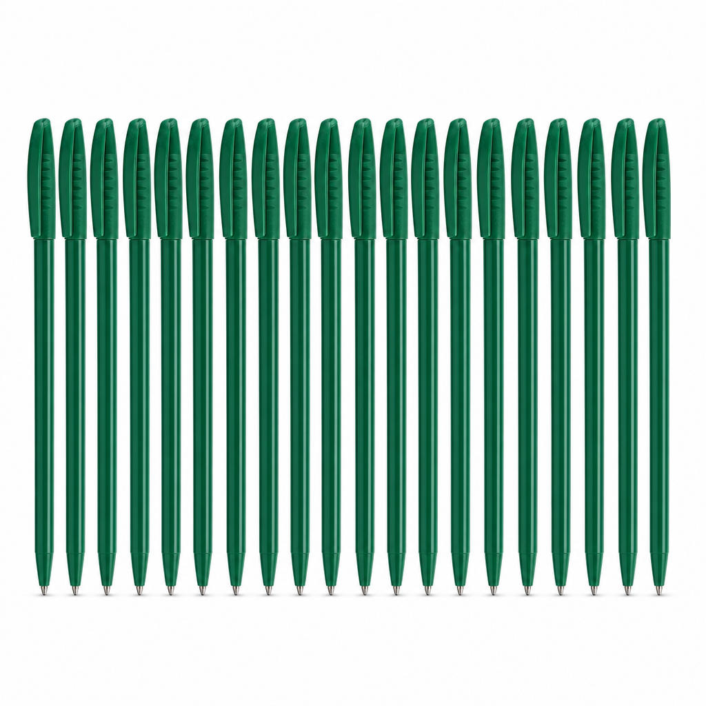 96 Pieces Ballpoint Pens, Green, 20 Pieces, Office and School Writing Supplies