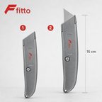 144 Pieces Folding Utility Knives Cutter, 15 cm Open Length, Grey and Black, 1 Piece