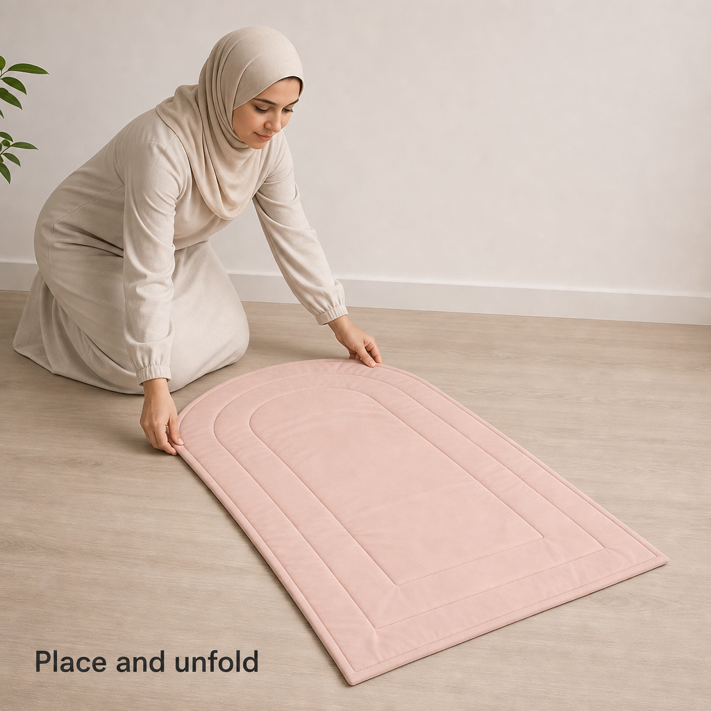 72 Pieces Foam Prayer Mats, Padded Rectangular Prayer Rug with Mihrab Design, Single Mat, 45 x 32 x 10 cm
