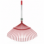 96 Pieces Wide Fan Leaf Rake, 22 Teeth, Red, 50 x 45 x 6 cm, 1 Piece