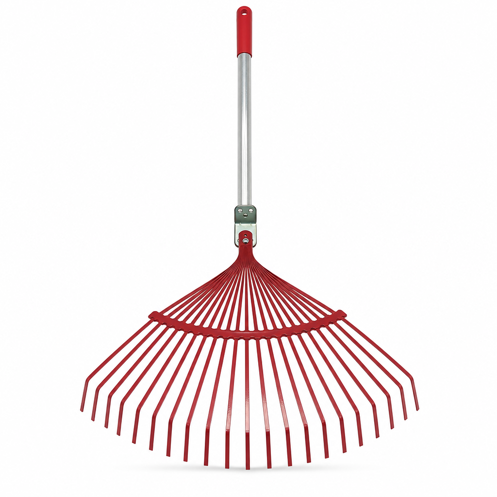 96 Pieces Wide Fan Leaf Rake, 22 Teeth, Red, 50 x 45 x 6 cm, 1 Piece