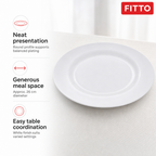 96 Pieces Dinner Plate, White, Round, 10 Inch
