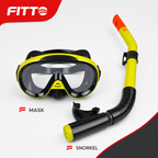 72 Pieces Swimming Mask and Snorkel Set, Yellow