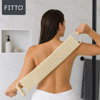 144 Pieces Long Bath Back Scrubber with Wooden Handles, Off-White, 10 x 50 cm, 1 Piece