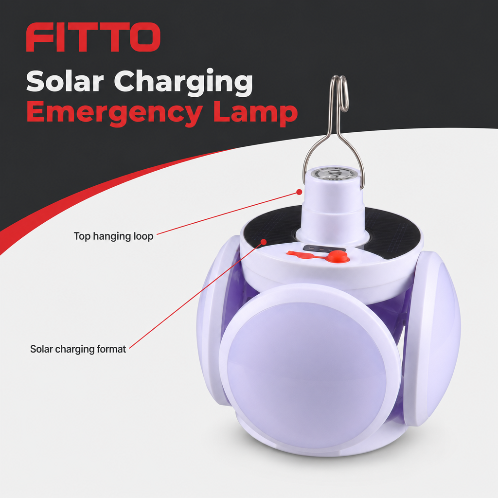 96 Pieces Solar Emergency Charging Lamp, Purple and White, 1 Piece