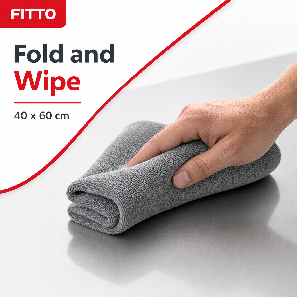 120 Pieces Microfiber Cleaning Cloth, No Stitching, 40 x 60 cm, Grey, 1 Piece