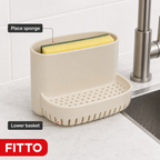 144 Pieces Plastic Sponge Holder with Waste Baskets, Cream, 23 x 16 x 11 cm