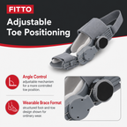 72 Pieces Grey Adjustable Toe Straightening Brace with Angle Control, 1 Piece