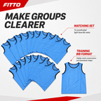 48 Pieces Mesh Sports Training Bib Vests, Small Size, Light Blue, 12-Piece Pack