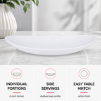 96 Pieces Opal Bowl, 6 Inch White Tablewares Dish