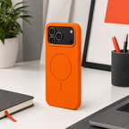120 Pieces Silicone Magnetic Phone Cases with Raised Camera Protection for Specified Pro Max Phone Model, Orange