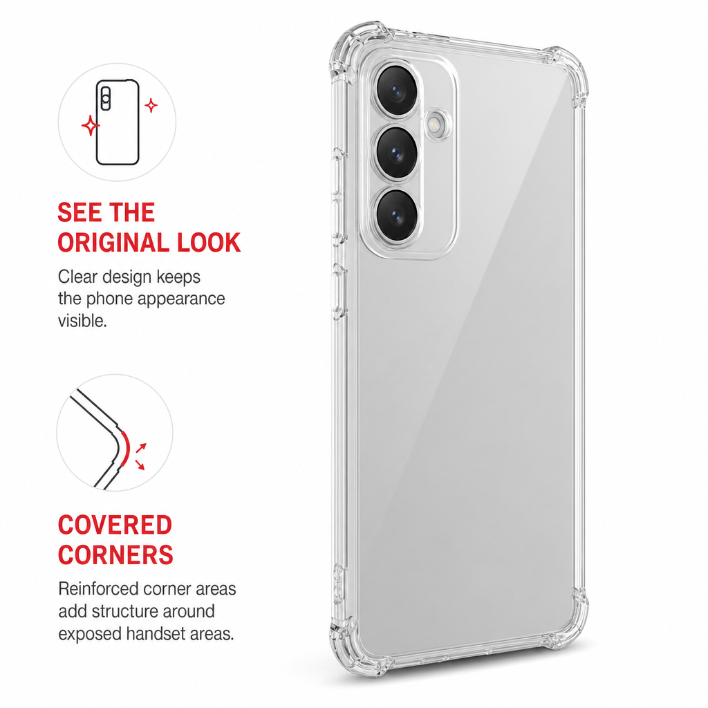 240 Pieces Clear Anti-Burst Protective Phone Cases with Reinforced Corners for 4G Smartphone