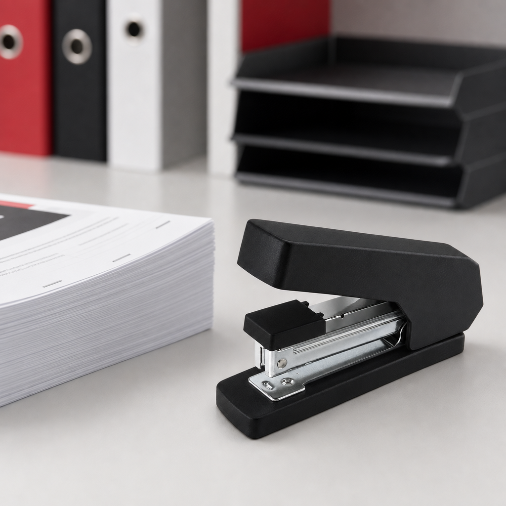 96 Pieces Black Heavy-Duty Staplers, 75 mm, 40-Sheet Capacity, Compatible with 24/6 and 26/6 Staples, 1 Piece