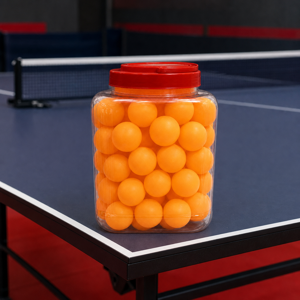 72 Pieces Table Tennis Balls, Orange, 40-Piece Jar for Practice and Recreational Play