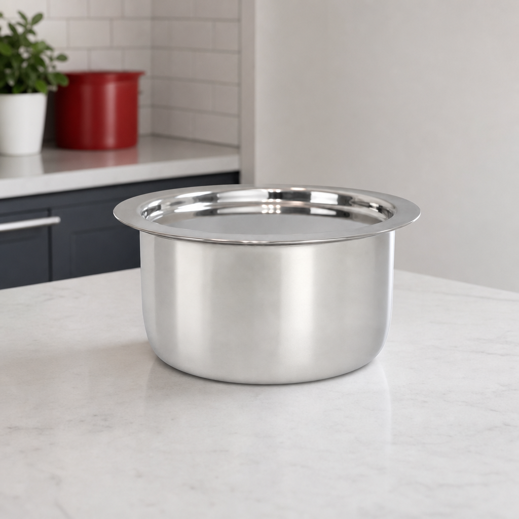 48 Pieces Stainless Steel Cooking Pan with Plain Bottom, 26 cm