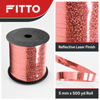 96 Pieces Rose Gold Laser Balloon Ribbon Roll, 5 mm x 500 yd, Party Decorations Ribbon
