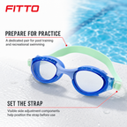 96 Pieces Swimming Goggles for Training, Blue, 1 Piece
