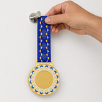 120 Pieces Award Medal with Ribbon, Gold Silver or Bronze Finish, Round Recognition Medal, 10 x 8 cm