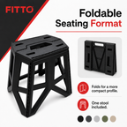 72 Pieces Foldable Plastic Stool, Assorted Colour, 35 x 29 x 20 cm, 1 Piece