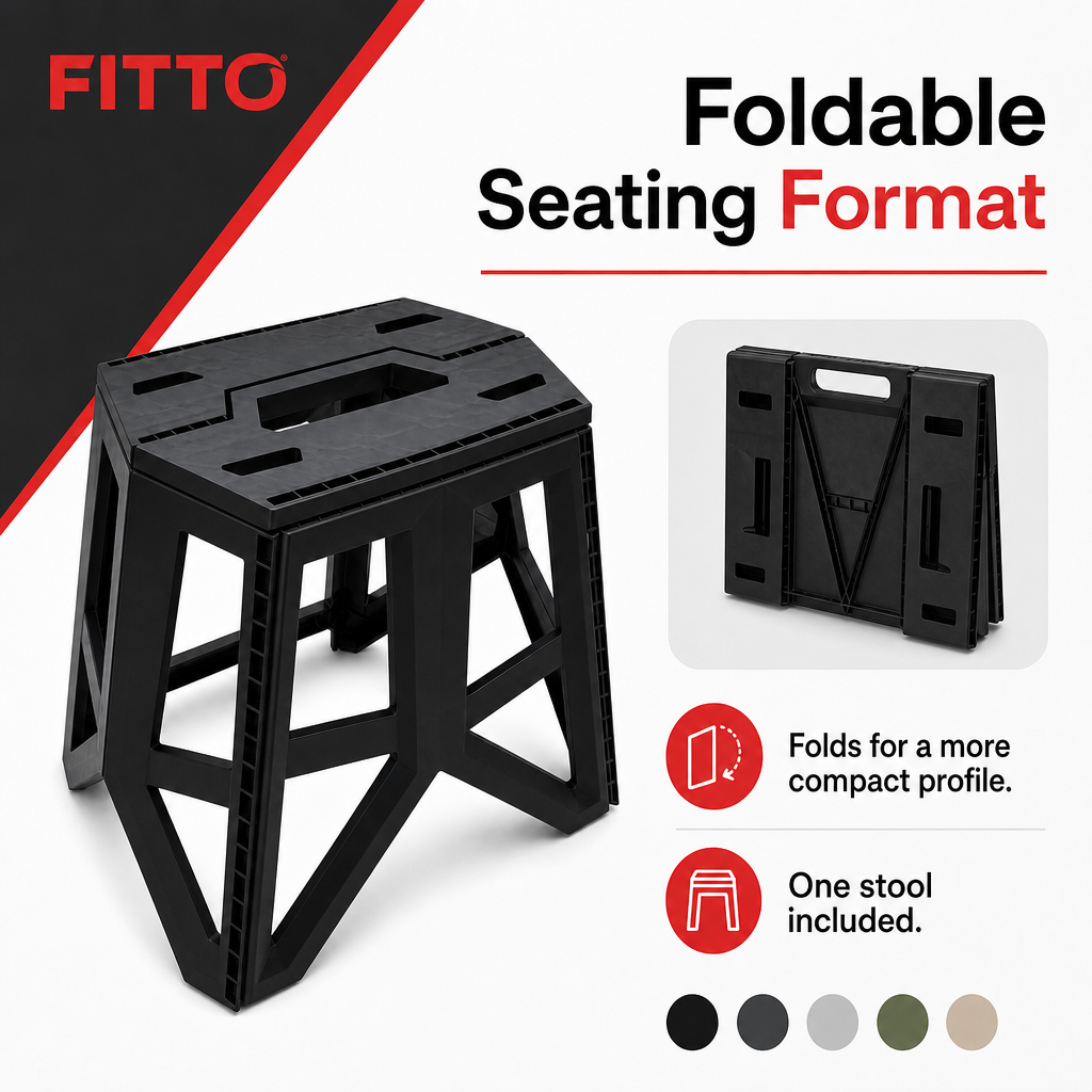72 Pieces Foldable Plastic Stool, Assorted Colour, 35 x 29 x 20 cm, 1 Piece