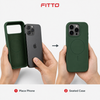 120 Pieces Silicone Magnetic Phone Cases with Raised Camera Protection, Green