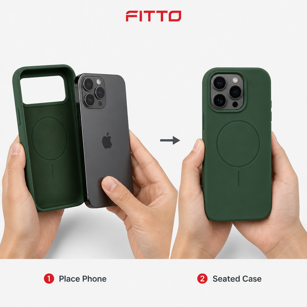120 Pieces Silicone Magnetic Phone Cases with Raised Camera Protection, Green