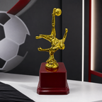 96 Pieces Football Player Trophy, Gold-Tone Figure on Burgundy Base, 19 cm