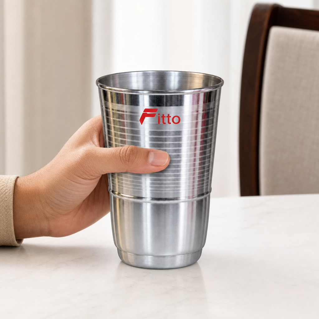120 Pieces Stainless Steel Drinking Tumbler, Silver, Single Piece