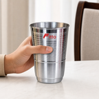 120 Pieces Stainless Steel Drinking Tumbler, Silver, Single Piece
