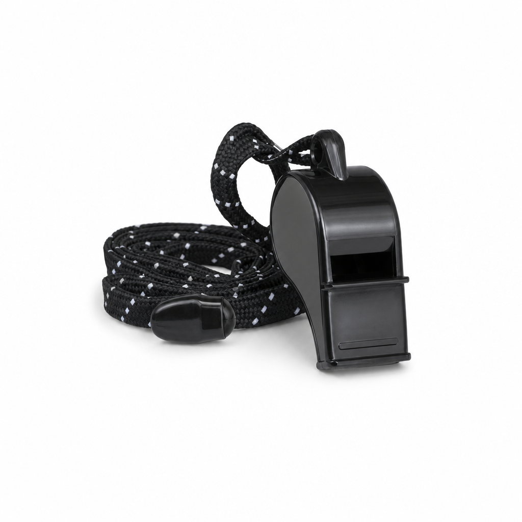 120 Pieces Sports Whistles 120 dB Pealess Design with Lanyard, Black, Single
