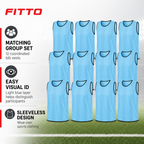 48 Pieces Sports Training Bib Vests, Standard Size, Light Blue, 12-Piece Pack