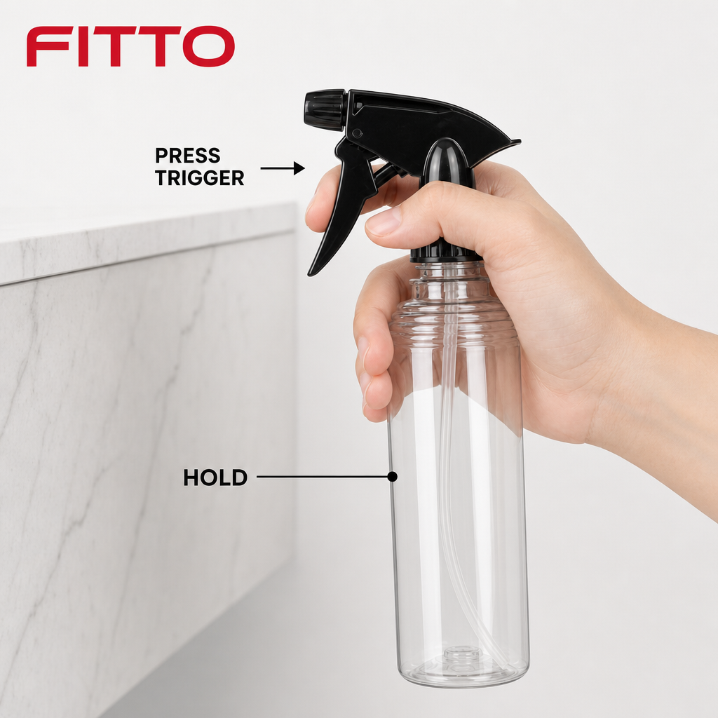 240 Pieces Clear Plastic Spray Bottle with Trigger Nozzle, 1 Piece, 25 cm