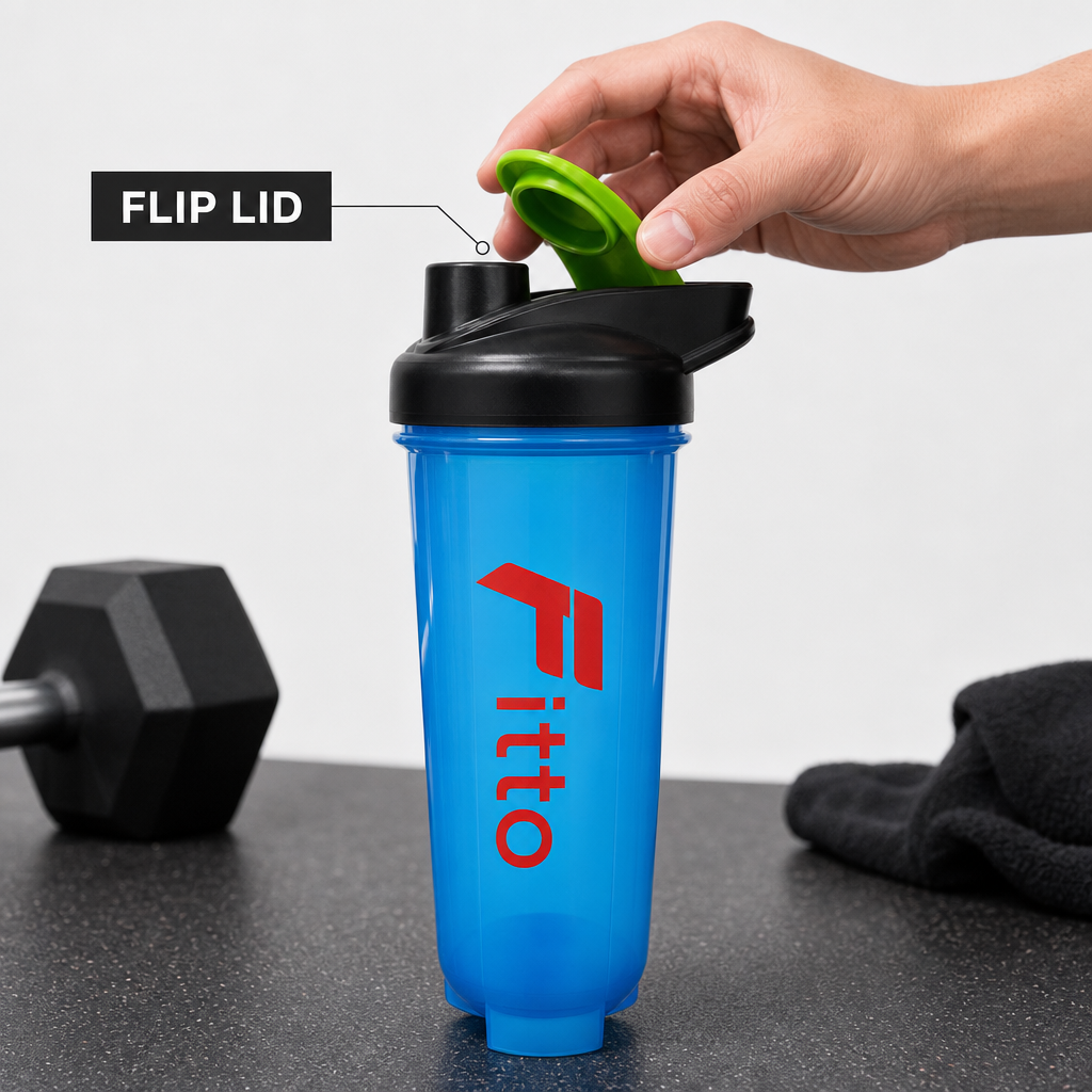 120 Pieces Protein Shaker Bottle with Flip Lid, Blue, 1 Piece