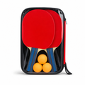 96 Pieces Table Tennis Racket Set with Balls, Red and Blue Rackets, Carry Case, 30 x 20 x 6 cm