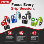 96 Pieces Hand Grip Strengthener Set, 5-Piece Hand Exerciser Kit for Grip and Forearm Training