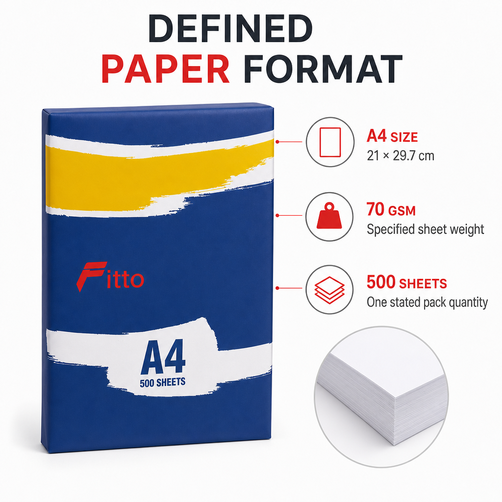 96 Pieces White A4 70 gsm Multipurpose Copier Papers, 21 × 29.7 cm, 500 Sheets
