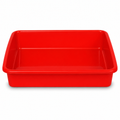 96 Pieces Rectangular Plastic Utility Trays, 41 x 31 x 8 cm, Single Tray, Assorted Colour