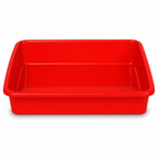 96 Pieces Rectangular Plastic Utility Trays, 41 x 31 x 8 cm, Single Tray, Assorted Colour