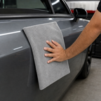 96 Pieces 500 GSM Microfiber Cleaning Cloth, No Stitching, 60 x 90 cm, Grey
