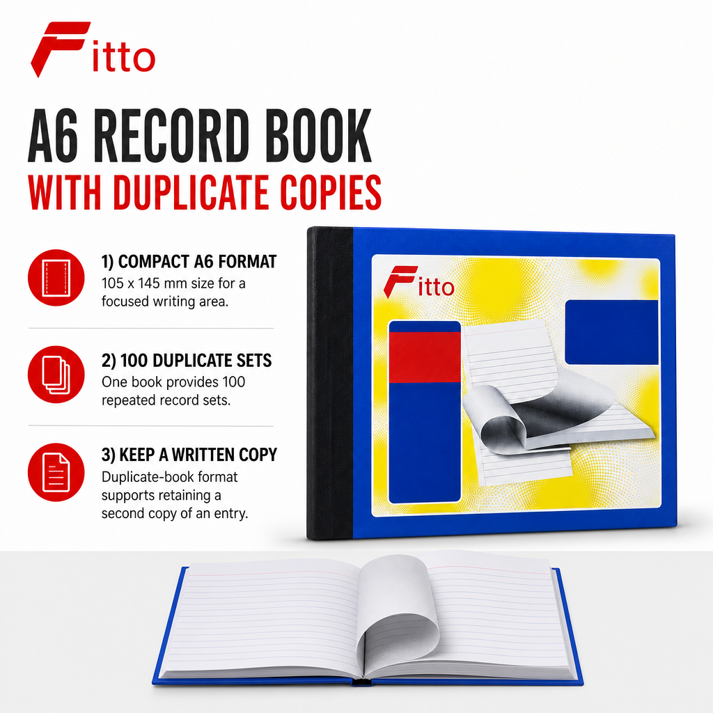 240 Pieces Carbon Duplicate Book A6, 105 x 145 mm, 100 Duplicate Sets, Blue Cover, 1 Piece