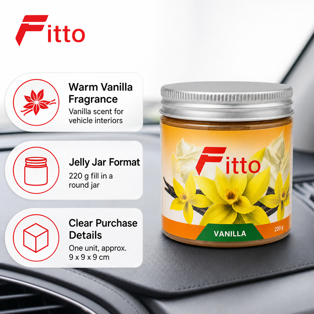 120 Pieces Jelly Air Freshener, Vanilla Scent, 220 g, Single Jar for Car Interior