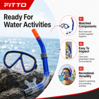 72 Pieces Mask And Snorkel Set, Blue Swimming Accessories