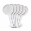 72 Pieces White Plastic Skimmer Strainers with Handles, 6 Pieces, 35 cm