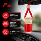 144 Pieces Hanging Car Air Fresheners, Cherry Scent, 8 x 4 x 4 cm, Single Bottle